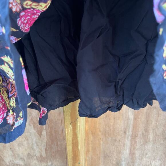 Free People Oh Baby Black And Pink Floral Mini Dress Size XS - Picture 7 of 9